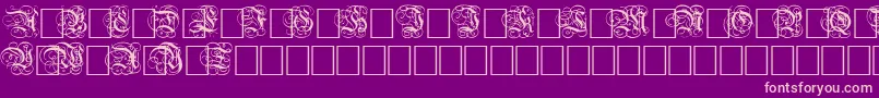 Шрифт DutchInitialsNormal – розовые шрифты на фиолетовом фоне