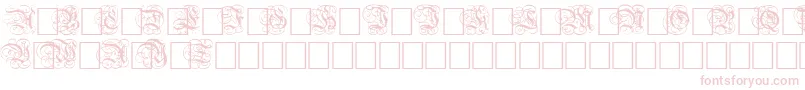 fuente DutchInitialsNormal – Fuentes Rosadas Sobre Fondo Blanco