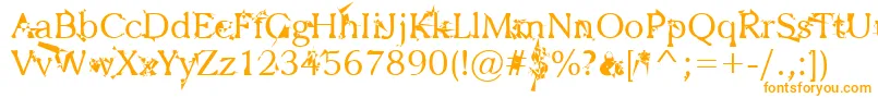 Zbohokuosm Font – Orange Fonts on White Background