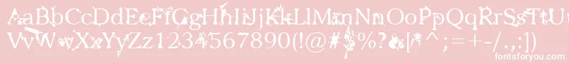 Zbohokuosm Font – White Fonts on Pink Background