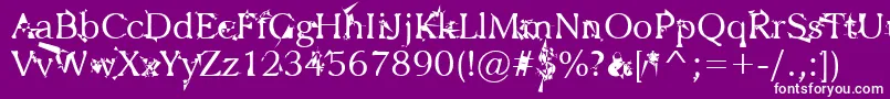 Zbohokuosm Font – White Fonts on Purple Background