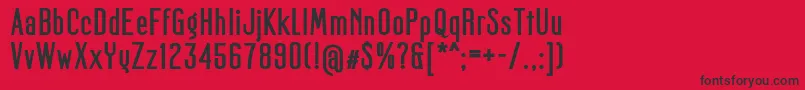 MagerFat Font – Black Fonts on Red Background