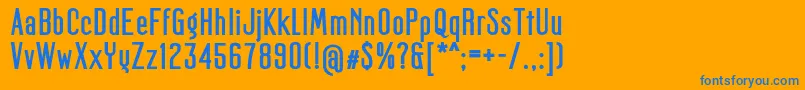 MagerFat Font – Blue Fonts on Orange Background