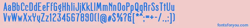 MagerFat Font – Blue Fonts on Pink Background