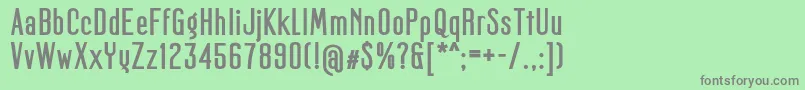 MagerFat-Schriftart – Graue Schriften auf grünem Hintergrund