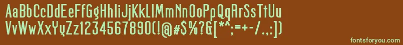 MagerFat-fontti – vihreät fontit ruskealla taustalla