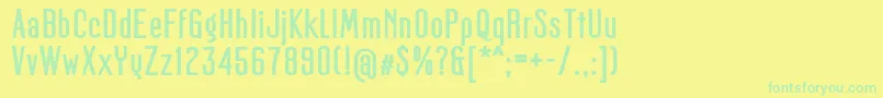 MagerFat Font – Green Fonts on Yellow Background