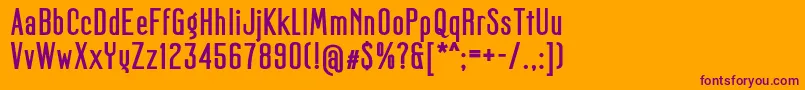 MagerFat Font – Purple Fonts on Orange Background