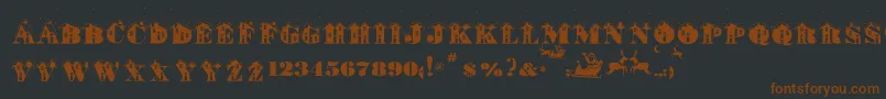 St ffy Font – Brown Fonts on Black Background