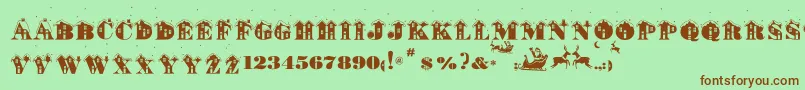 St ffy Font – Brown Fonts on Green Background