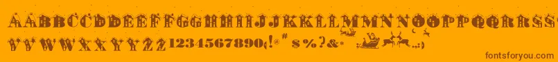 St ffy Font – Brown Fonts on Orange Background