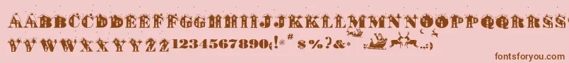 St ffy Font – Brown Fonts on Pink Background