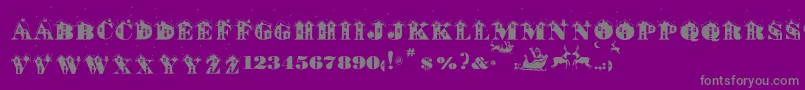 St ffy Font – Gray Fonts on Purple Background