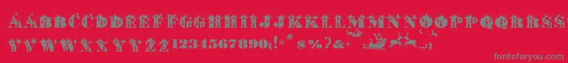 St ffy Font – Gray Fonts on Red Background