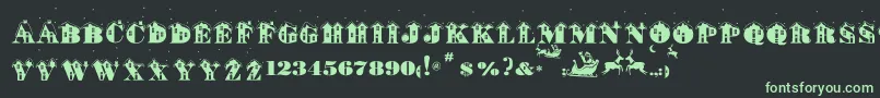 St ffy Font – Green Fonts on Black Background