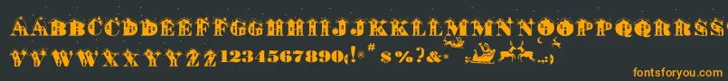 St ffy Font – Orange Fonts on Black Background