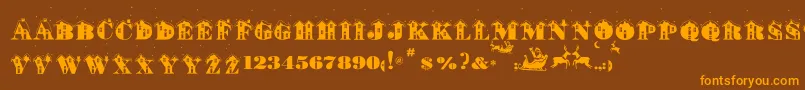 St ffy Font – Orange Fonts on Brown Background