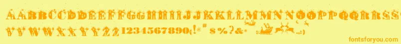 St ffy Font – Orange Fonts on Yellow Background