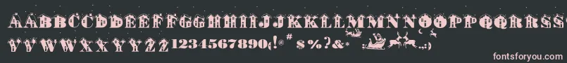 St ffy Font – Pink Fonts on Black Background