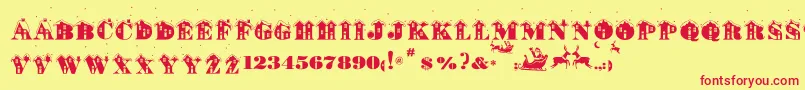 St ffy Font – Red Fonts on Yellow Background