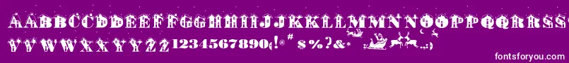 St ffy Font – White Fonts on Purple Background