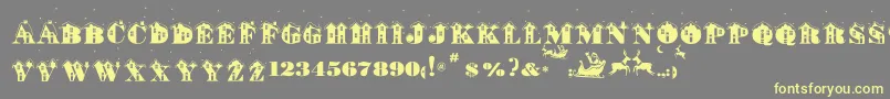 St ffy Font – Yellow Fonts on Gray Background