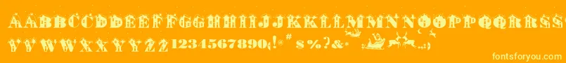 St ffy Font – Yellow Fonts on Orange Background