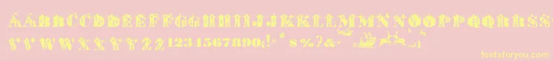 St ffy Font – Yellow Fonts on Pink Background