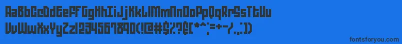 Шрифт Zephyrea – чёрные шрифты на синем фоне