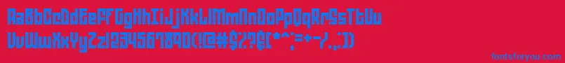 Zephyrea Font – Blue Fonts on Red Background
