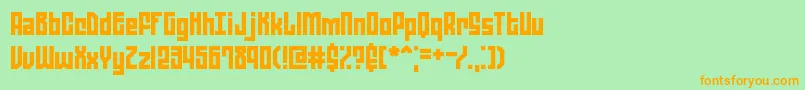 Zephyrea Font – Orange Fonts on Green Background