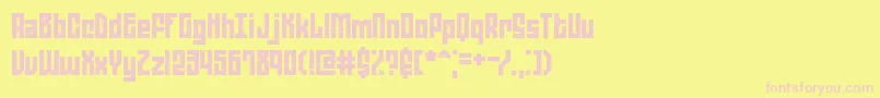 Zephyrea Font – Pink Fonts on Yellow Background