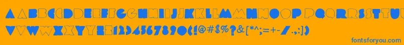 Coldplay Font – Blue Fonts on Orange Background