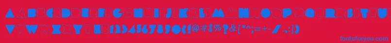 Coldplay Font – Blue Fonts on Red Background