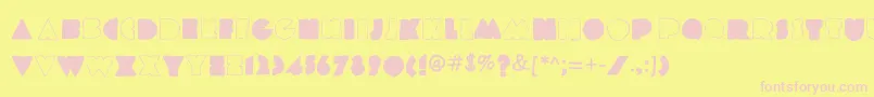 Шрифт Coldplay – розовые шрифты на жёлтом фоне