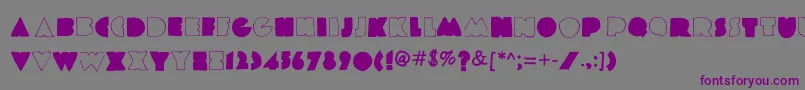 Шрифт Coldplay – фиолетовые шрифты на сером фоне