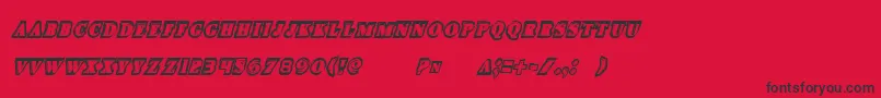 Iceboxartcondital Font – Black Fonts on Red Background