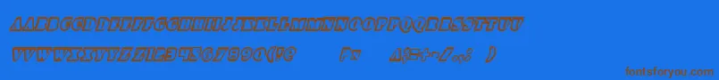 Iceboxartcondital Font – Brown Fonts on Blue Background