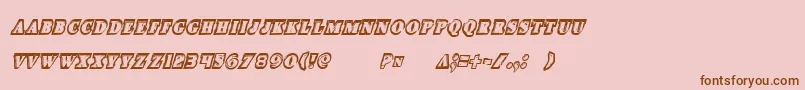 Iceboxartcondital Font – Brown Fonts on Pink Background