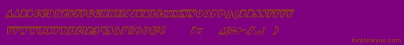 Iceboxartcondital Font – Brown Fonts on Purple Background