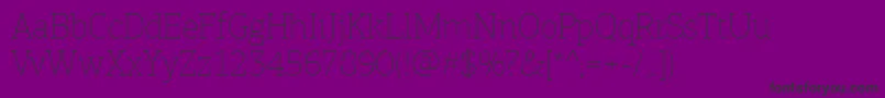 PfagoraslabproExtrathin-Schriftart – Schwarze Schriften auf violettem Hintergrund