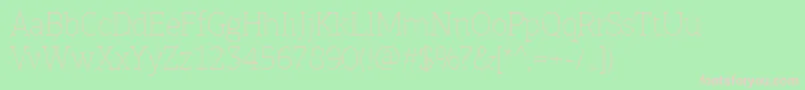 PfagoraslabproExtrathin Font – Pink Fonts on Green Background