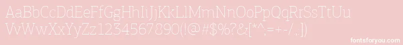 PfagoraslabproExtrathin Font – White Fonts on Pink Background