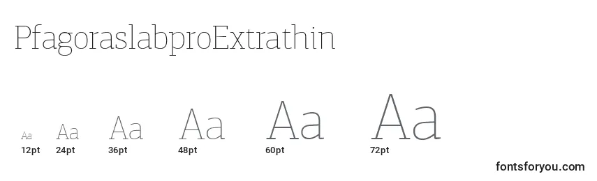 Größen der Schriftart PfagoraslabproExtrathin