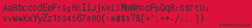 MonocondensedzoomcBold Font – Black Fonts on Red Background
