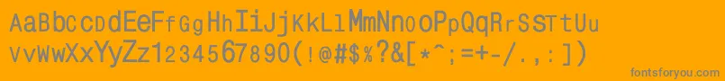 Шрифт MonocondensedzoomcBold – серые шрифты на оранжевом фоне