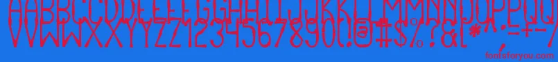 AfrikaSafariRebuildSt Font – Red Fonts on Blue Background