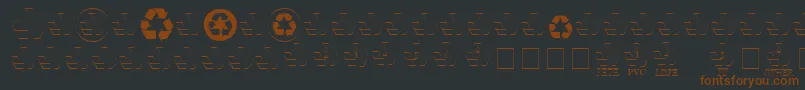 Шрифт RecycleMedium – коричневые шрифты на чёрном фоне