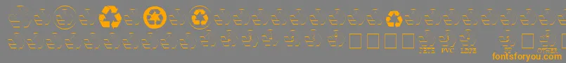 Шрифт RecycleMedium – оранжевые шрифты на сером фоне