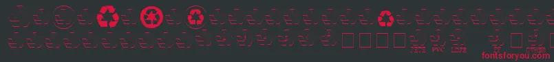 Шрифт RecycleMedium – красные шрифты на чёрном фоне